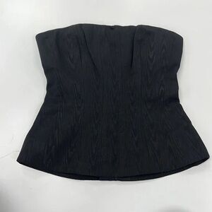 STAUD Black Strapless Bustier